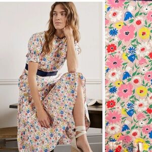 Boden Floral Midi Dress - Multicolor Delight